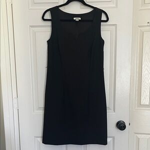 Ann Taylor Black Sleeveless Midi Sheath Dress- Size 6